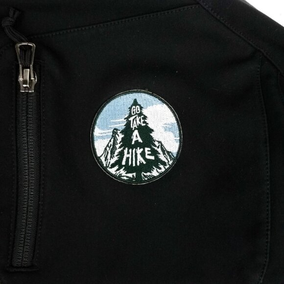 Columbia Go Take A Hike Ascender II Softshell Zip Jacket Medium Black Gorpcore - Picture 2 of 8